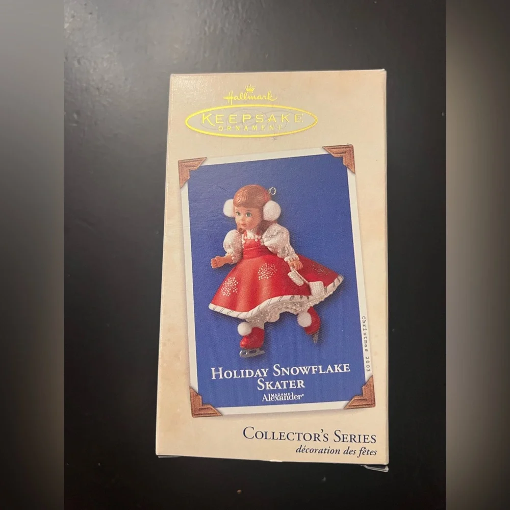 Hallmark Ornament Christmas Madame Alexander Holiday Snowflake Skater‎ 2003